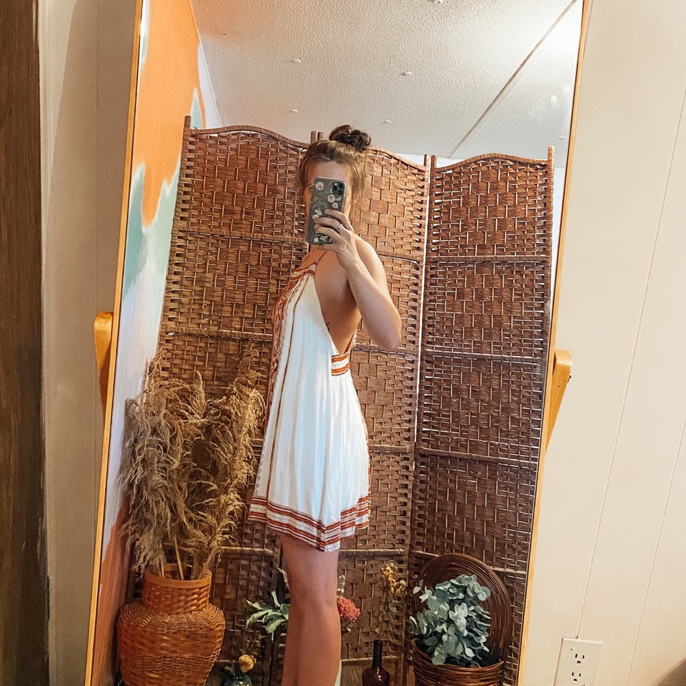 URBAN OUTFITTERS Ecoté Boho Western Print Dress